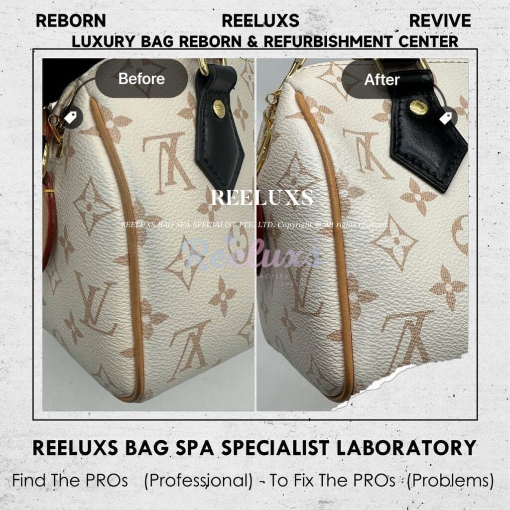 Monogram Dune Coated Canvas Speedy Bandouliere 20 Handbag Color Transfer Problem — frame 2