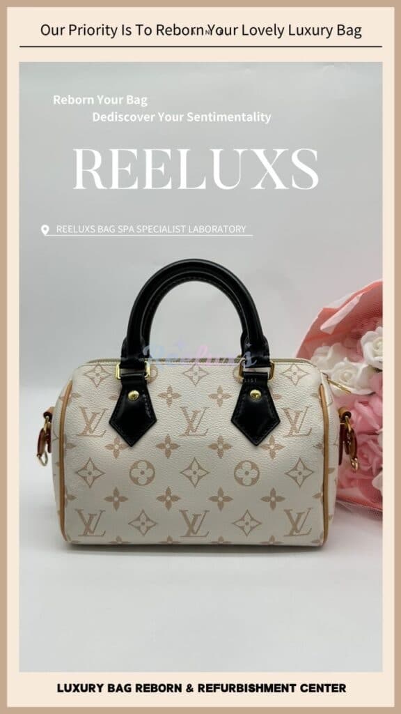 Monogram Dune Coated Canvas Speedy Bandouliere 20 Handbag Color Transfer Problem — frame 3