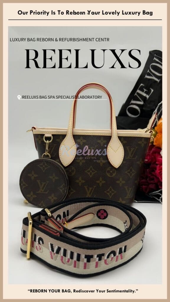 Monogram Keepall Handbag Vachetta Fully Stain & Scratches Customized To Neverfull BB… — frame 7