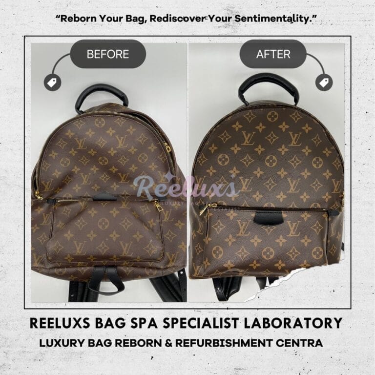 Louis Vuitton Palm Springs Backpack Canvas Canvas Coating Layer Peel Off Oxidation Refurbishment