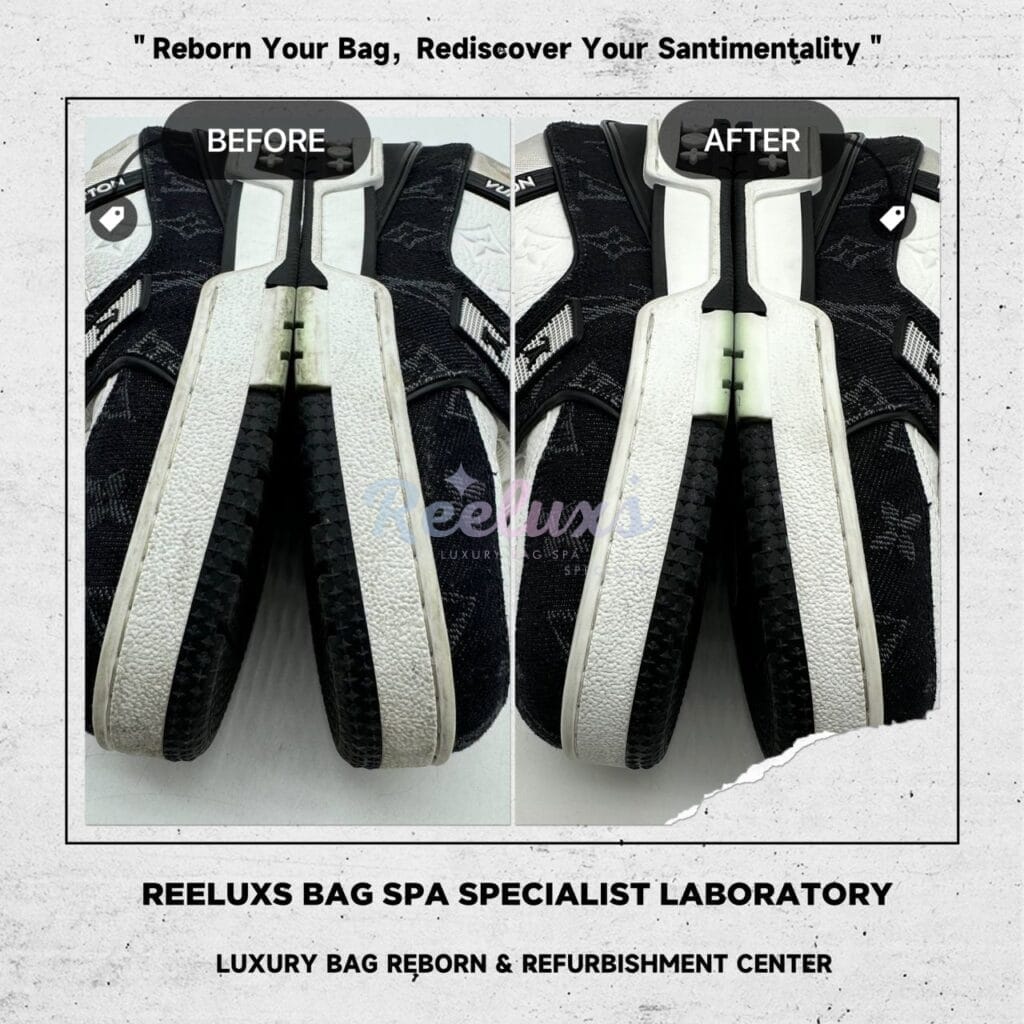 Trainer Sneaker Denim Noir Black Leather Yellowish Problem — frame 8