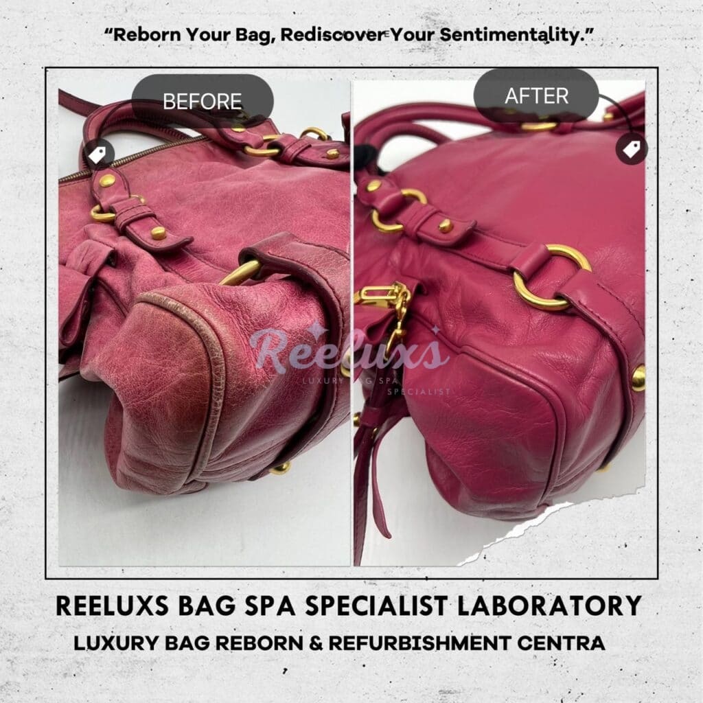 Bow Two Way Handle Bag Color Faded Corner Damaged — frame 3