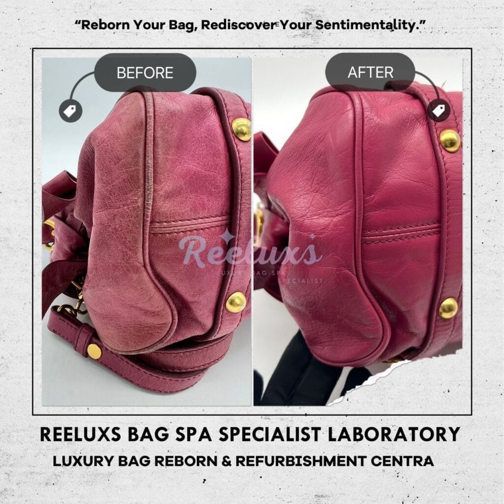 Bow Two Way Handle Bag Color Faded Corner Damaged — frame 5