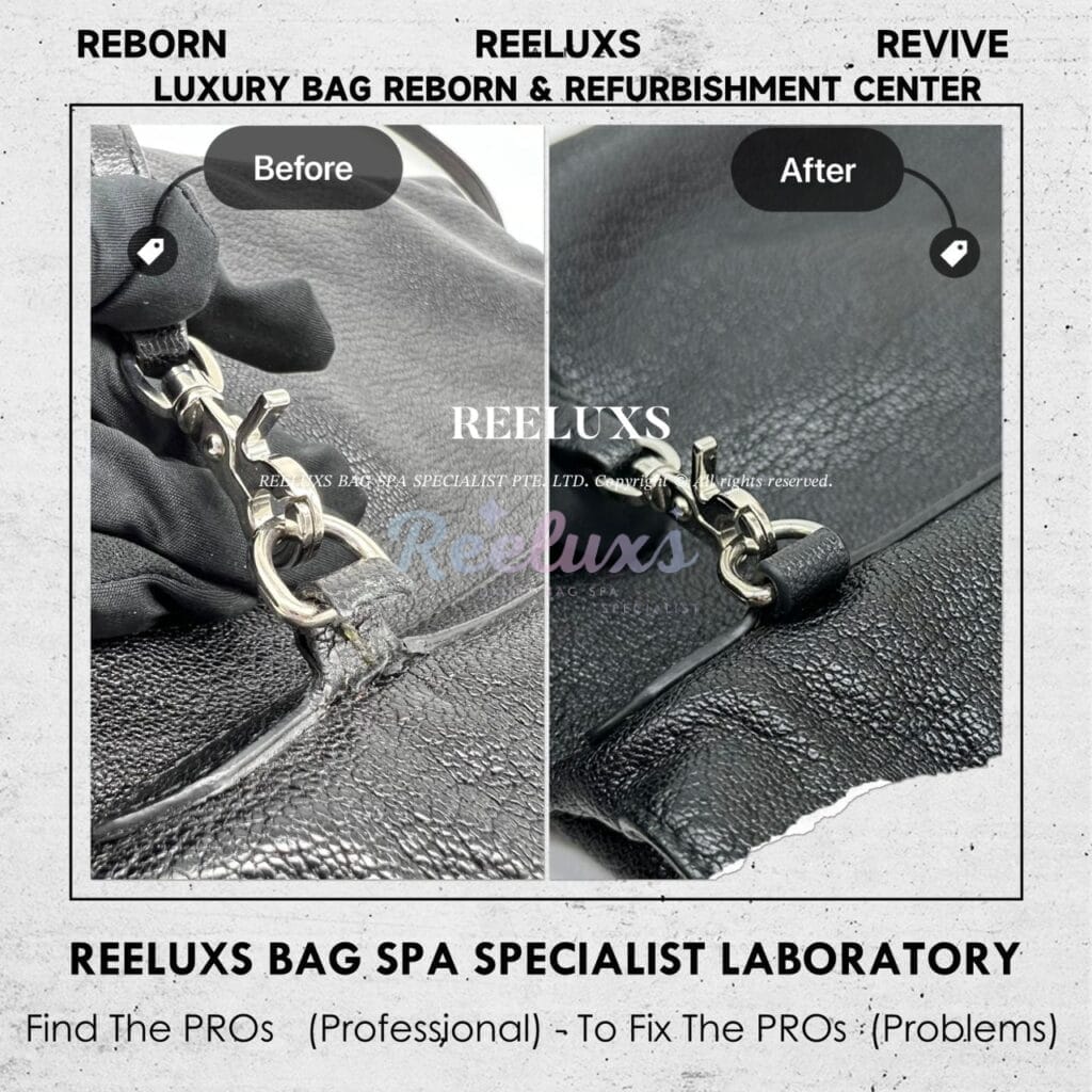 Balenciaga Metallic Edge City Clutch Leather Hook Tear Off & Broken Replacement