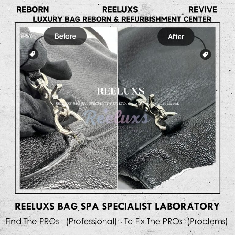 BALENCIAGA Metallic Edge City Clutch Leather Hook Tear Off & Broken Replacement