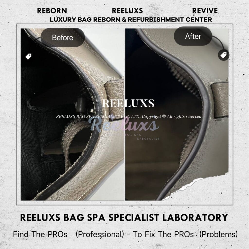 Micro Luggage Corner Damaged Handbag Entire Oil Edge Cracked & Broken Replacement — frame 3