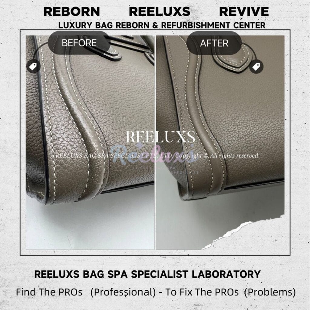 Micro Luggage Corner Damaged Handbag Entire Oil Edge Cracked & Broken Replacement — frame 8