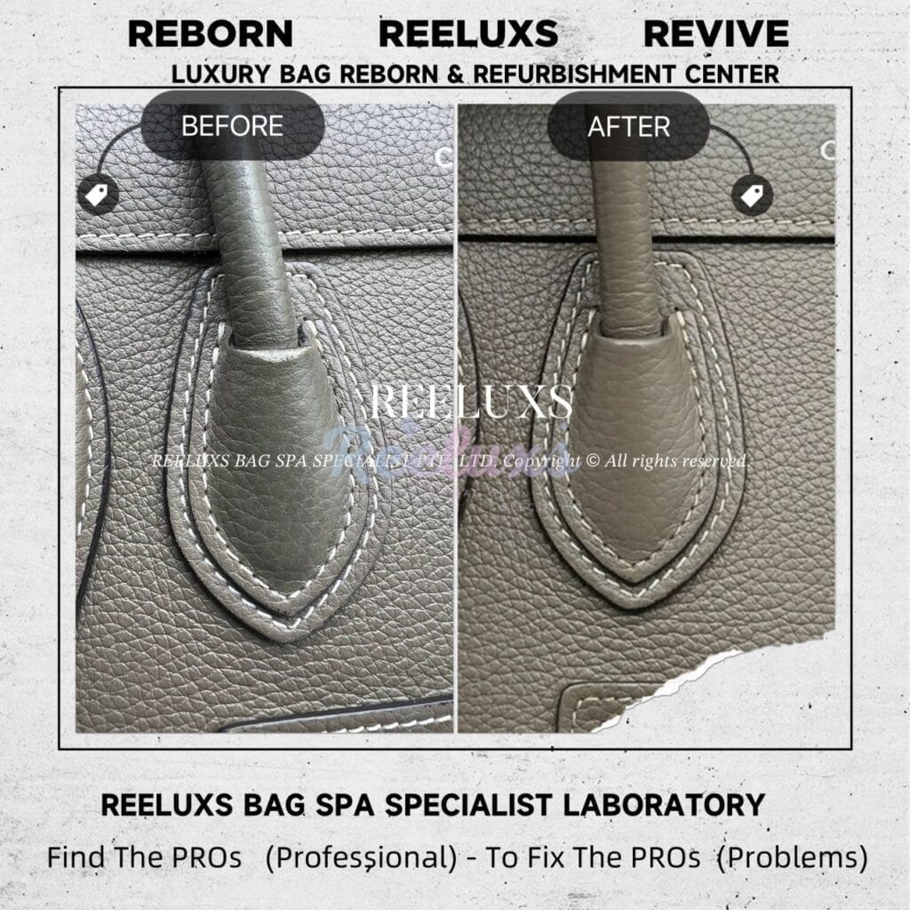 Micro Luggage Corner Damaged Handbag Entire Oil Edge Cracked & Broken Replacement — frame 5