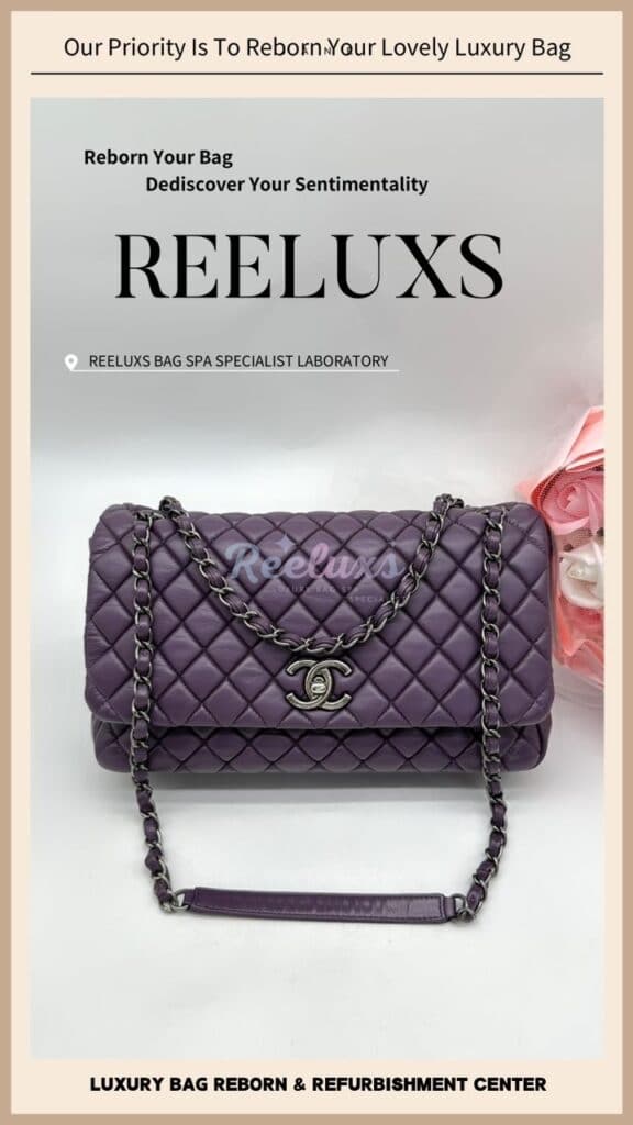 Bubble Flap Shoulder Bag Color Damaged Leather Peel Off — frame 2