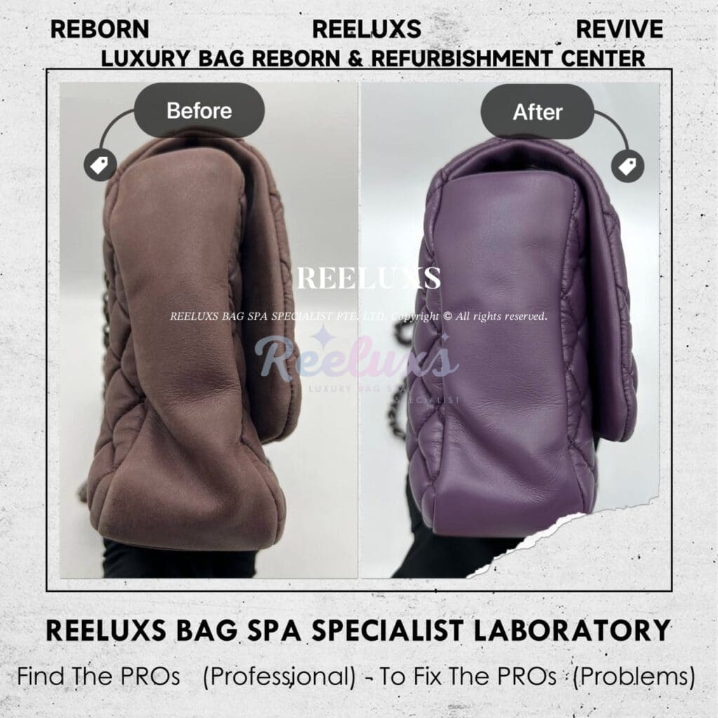 Bubble Flap Shoulder Bag Color Damaged Leather Peel Off — frame 10
