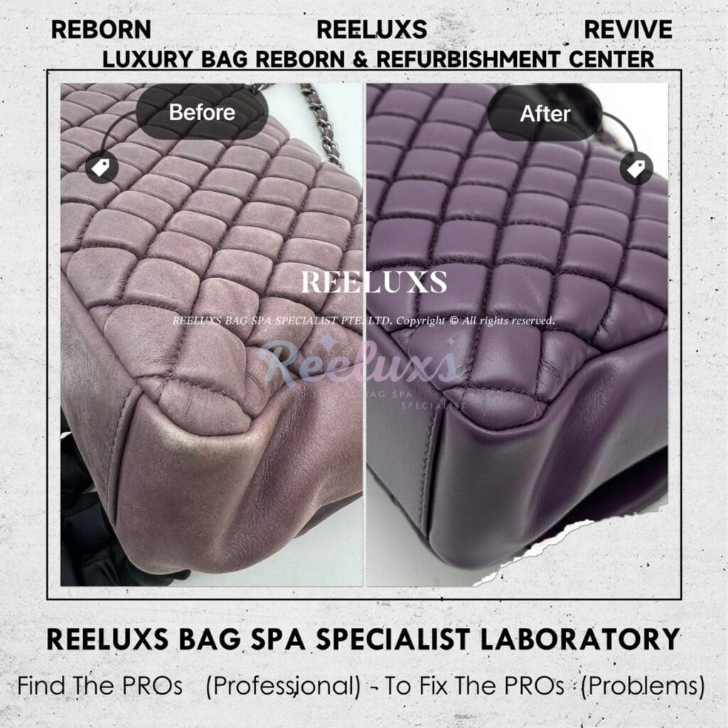Bubble Flap Shoulder Bag Color Damaged Leather Peel Off — frame 7