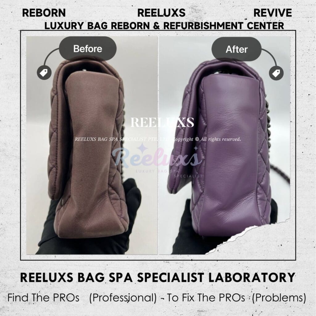 Bubble Flap Shoulder Bag Color Damaged Leather Peel Off — frame 9
