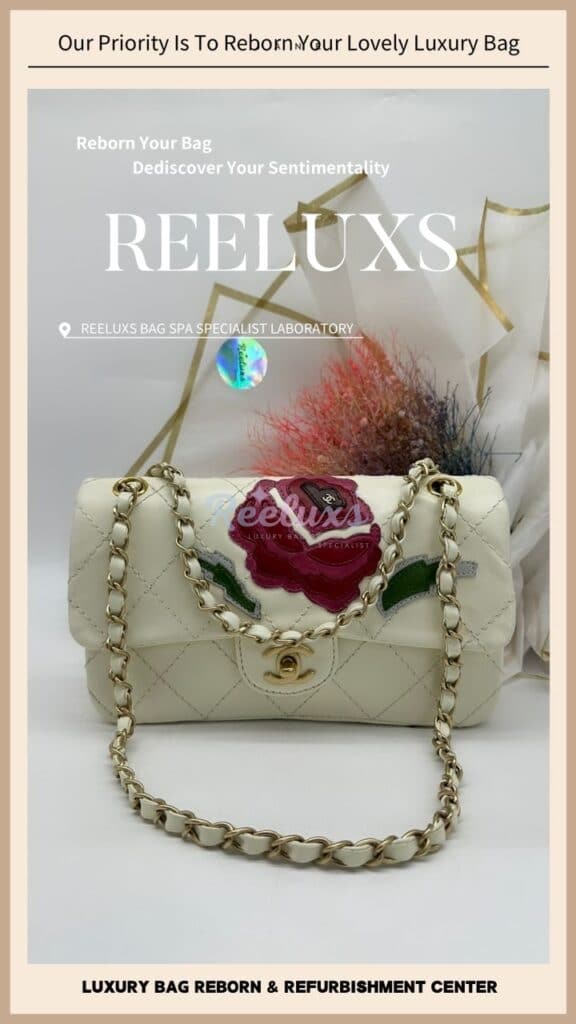 CC Wild Stitch Lambskin Flap Shoulder Bag Leather Color Damaged Thread Come… — frame 10
