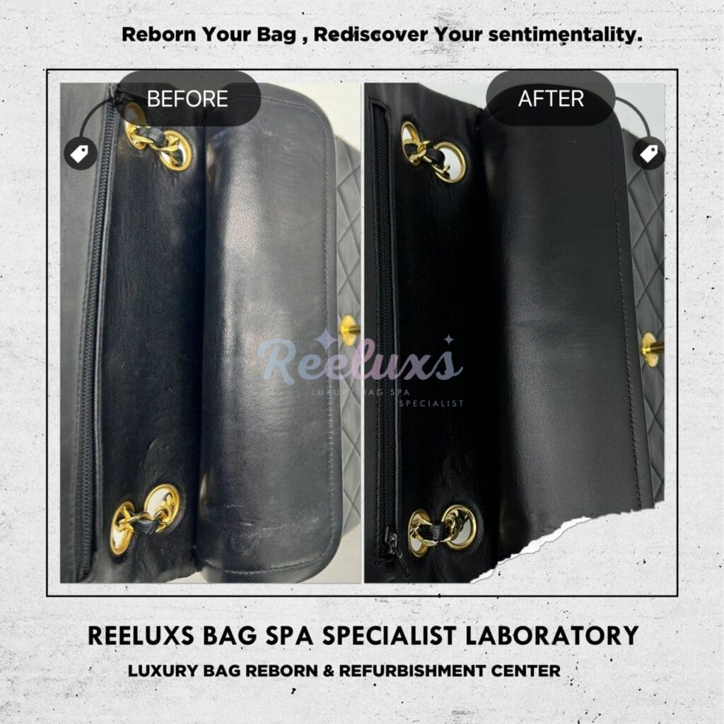 Classic Double Flap Bag Color Faded Corner Damaged — frame 8