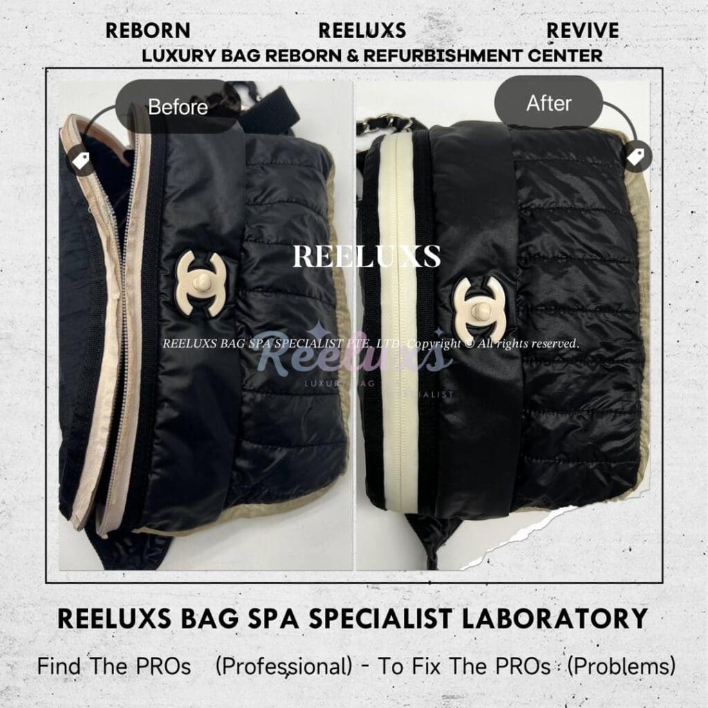 Nylon Crossbody Bag Zip Tear Off & Damaged — frame 1