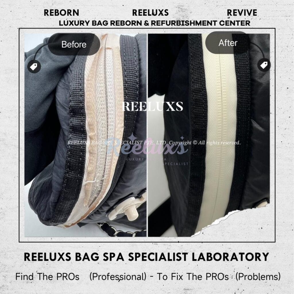 Nylon Crossbody Bag Zip Tear Off & Damaged — frame 6