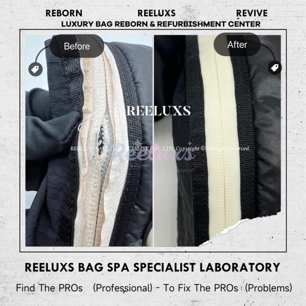 Nylon Crossbody Bag Zip Tear Off & Damaged — frame 3