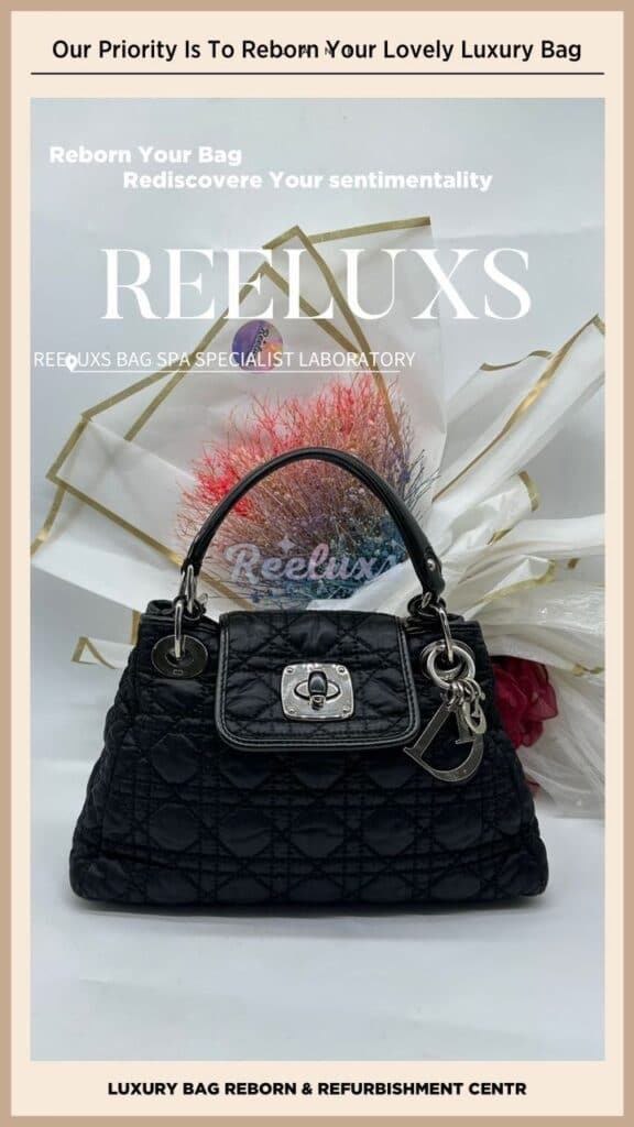 CHRISTIAN DIOR Charming Locked Tote Cannage Quilted Bag Entire Leather Faded &… — frame 12
