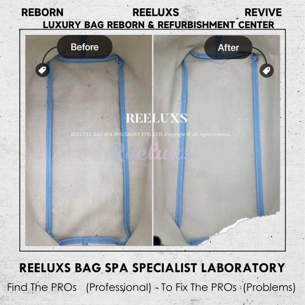 Saint Louis Light Blue Color Shoulder Bag Handle & Trim Leather Cracked & Peel Off Replacement — frame 2