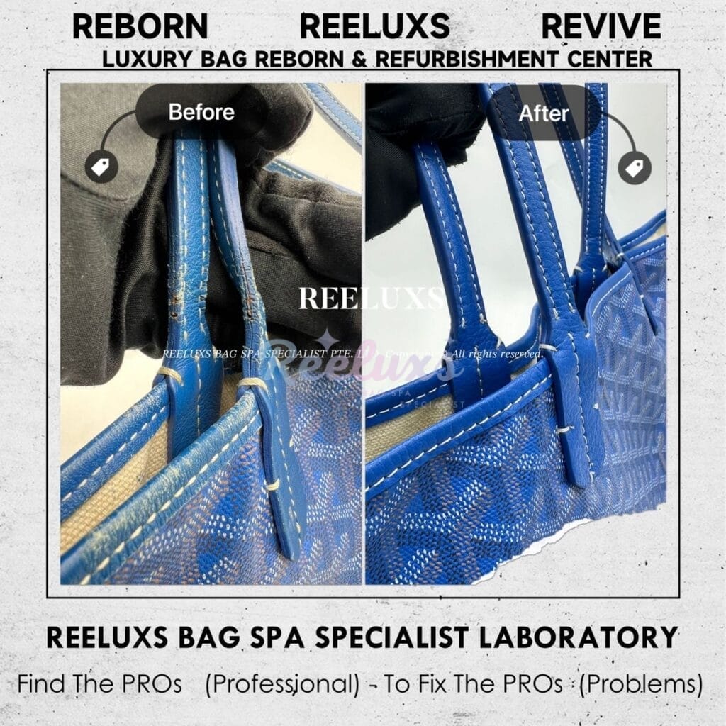 Saint Louis Navy Blue Color Shoulder Bag Leather Color Faded Restoration &… — frame 5