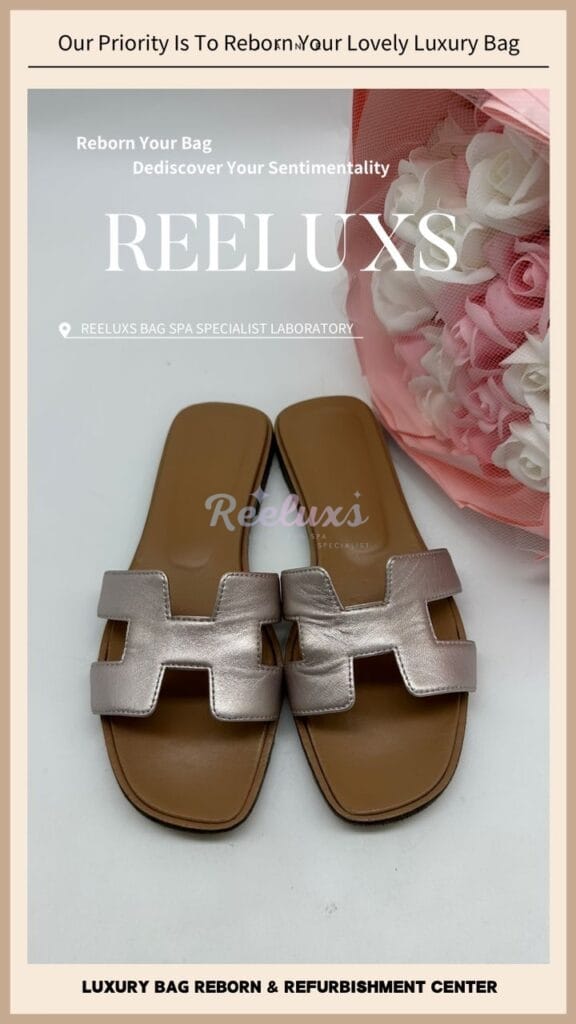 Oran Sandals Foot Base Color Faded & Leather Scratches Color Restoration &… — frame 7