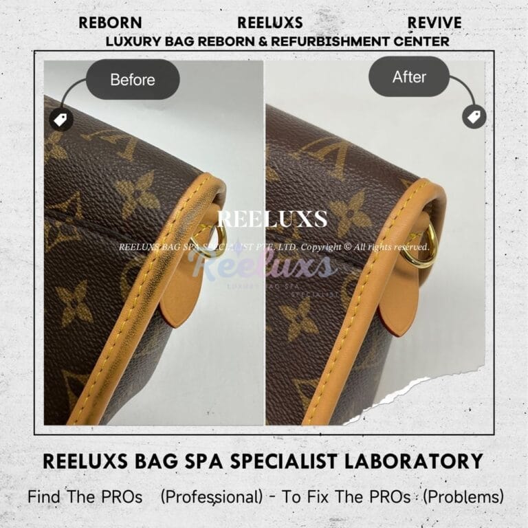 Louis Vuitton Monogram Canvas Diane Sling Bag Vachetta Black Stain Mark Problem Vachetta Nano Spa Treatment