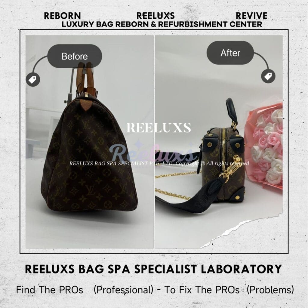 Monogram Keepall Handbag Vachetta Fully Stain & Scratches Customized To Petite Malle… — frame 4