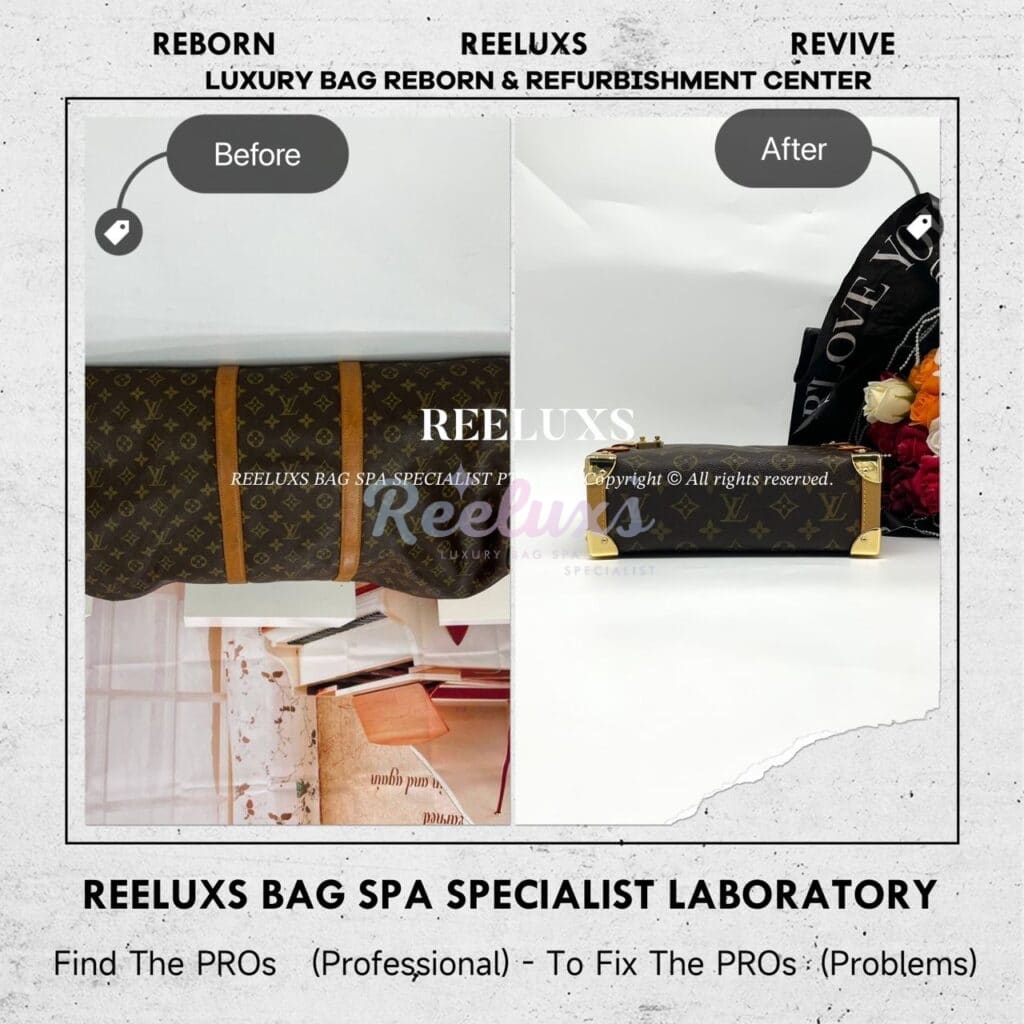 Monogram Keepall Handbag Vachetta Fully Stain & Scratches Customized To Side Trunk… — frame 3