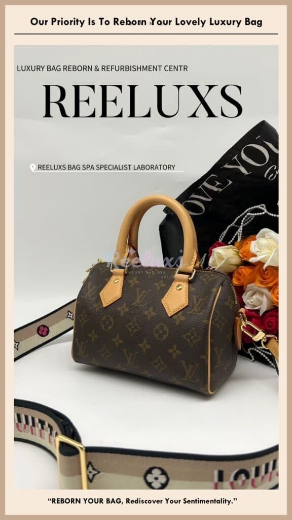 Neverfull MM Monogram Canvas Vachetta Cracked & Damaged Customised To Speedy Bandoulière… — frame 7
