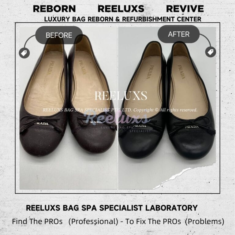 Prada Logo Plaque Round-Toe Ballet Flats Patent Leather Sticky Oxidation Change To Non Patent Leather