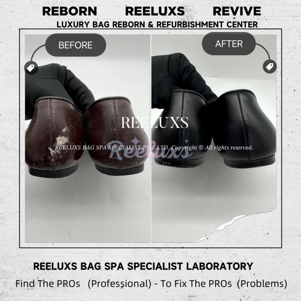 Logo Plaque Round-Toe Ballet Flats Patent Leather Sticky Oxidation Change To Non… — frame 2