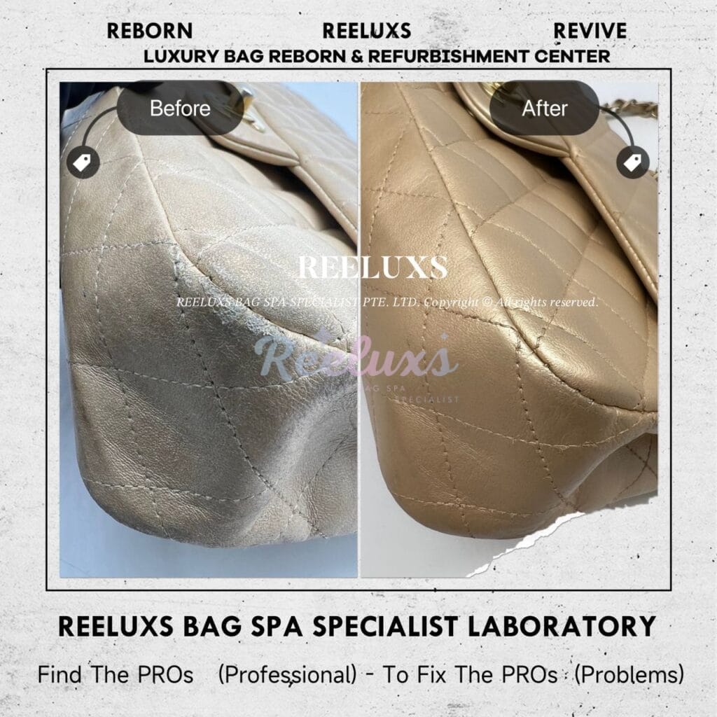 Metallic Classic Flap In Silver Hardware Shoulder Bag Color Faded Corner Damaged — frame 13
