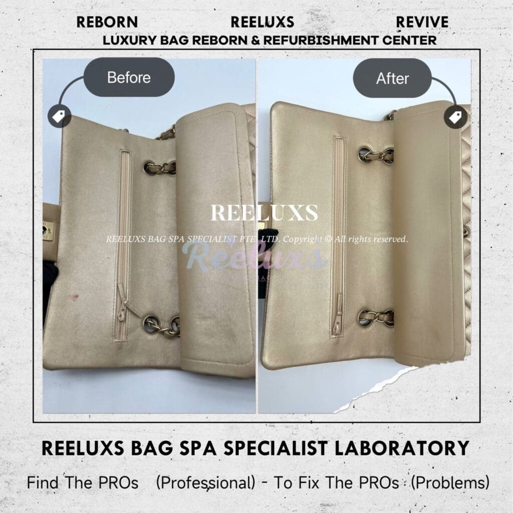 Metallic Classic Flap In Silver Hardware Shoulder Bag Color Faded Corner Damaged — frame 8
