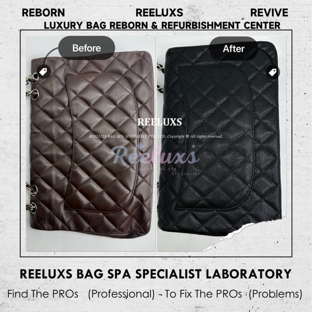 Lambskin Single Flap Color Damaged Corner Tear Off Customised To Black Caviar… — frame 5