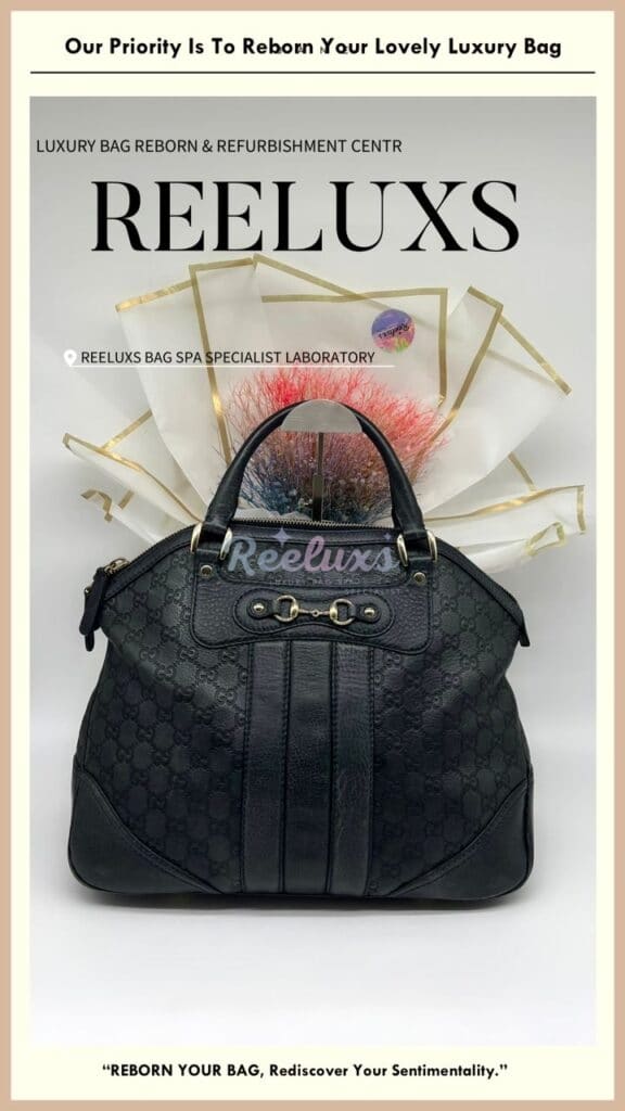 Dark Guccissima Catherine Satchel Handbag Interior Pen Ink Mark & Mold Spot… — frame 2