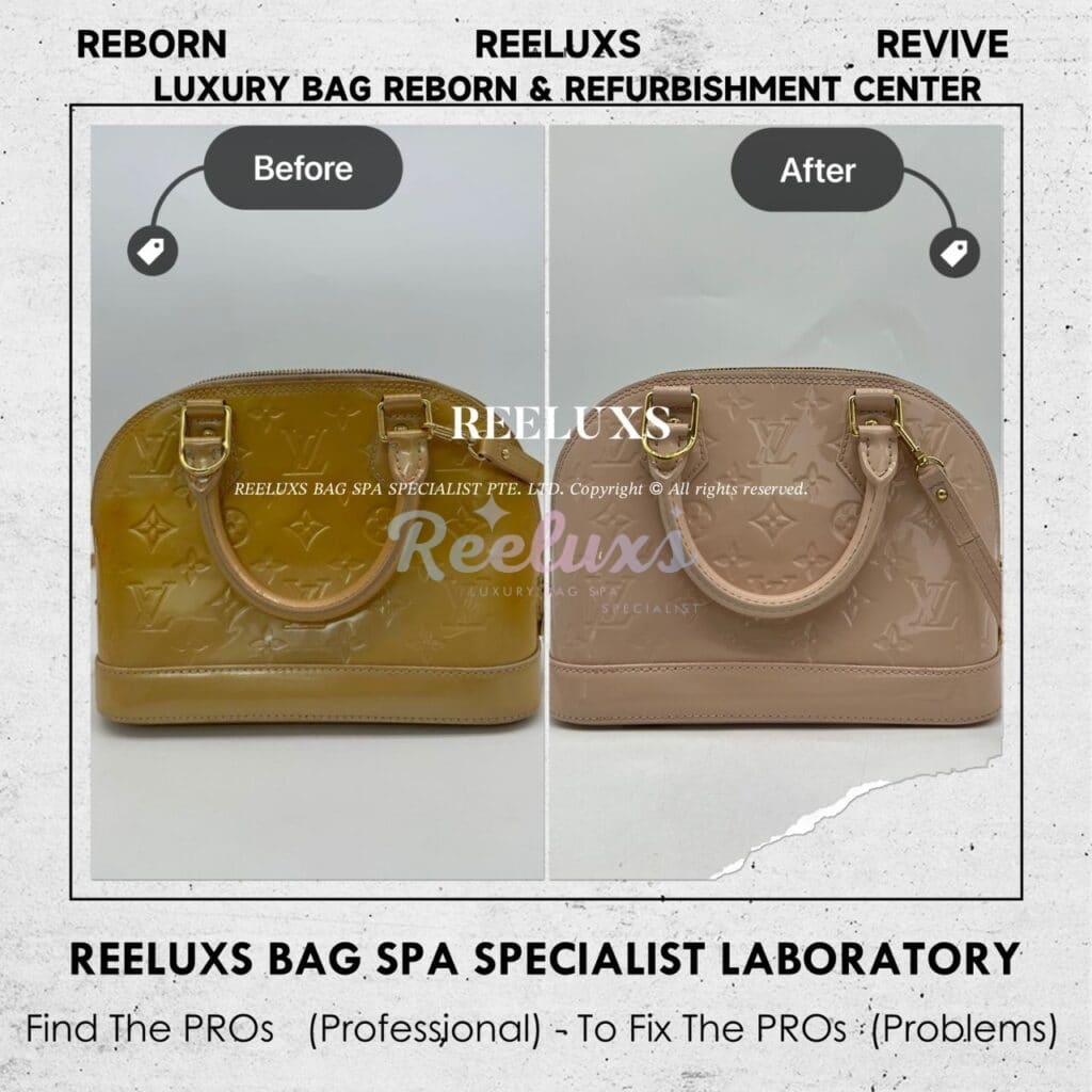 Alma BB Handbag Patent Color Oxidation Problem — frame 2