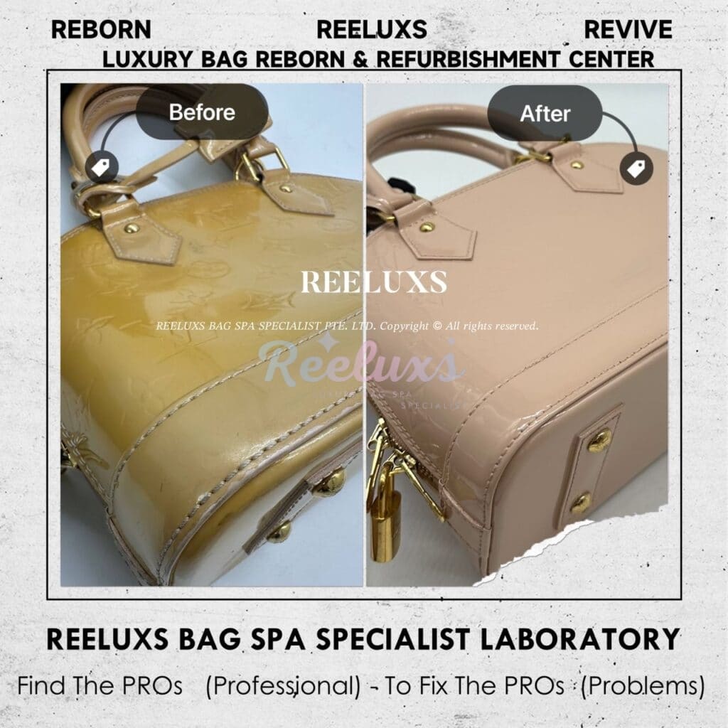 Alma BB Handbag Patent Color Oxidation Problem — frame 4