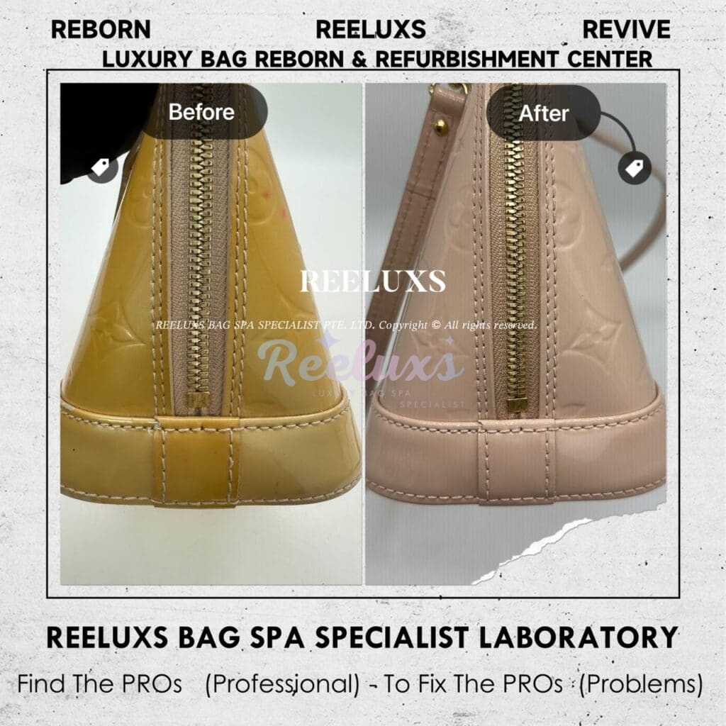 Alma BB Handbag Patent Color Oxidation Problem — frame 6