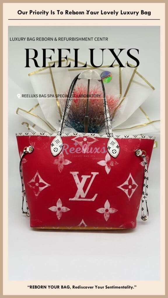 Neverfull PM Monogram Canvas Entire Vachetta Cracked Fully Stain Side Puller Broken… — frame 2