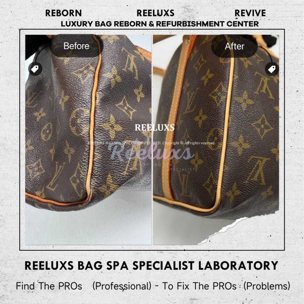 Speedy 25 Monogram Canvas Entire Vachetta Crack & Fully Stain & Customised… — frame 6