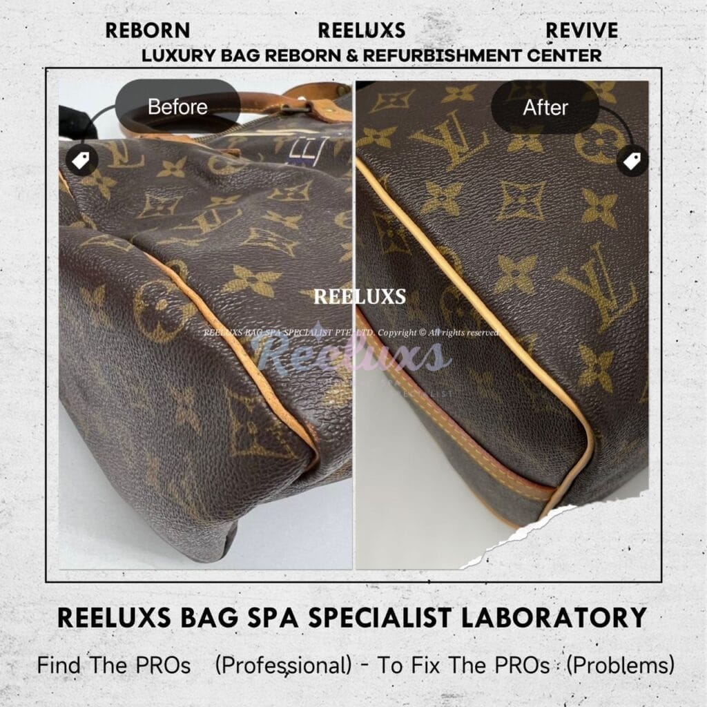 Speedy 25 Monogram Canvas Entire Vachetta Crack & Fully Stain & Customised… — frame 7