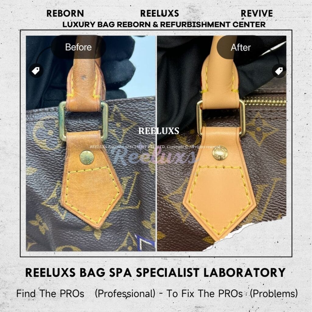 Speedy 25 Monogram Canvas Entire Vachetta Crack & Fully Stain & Customised… — frame 9