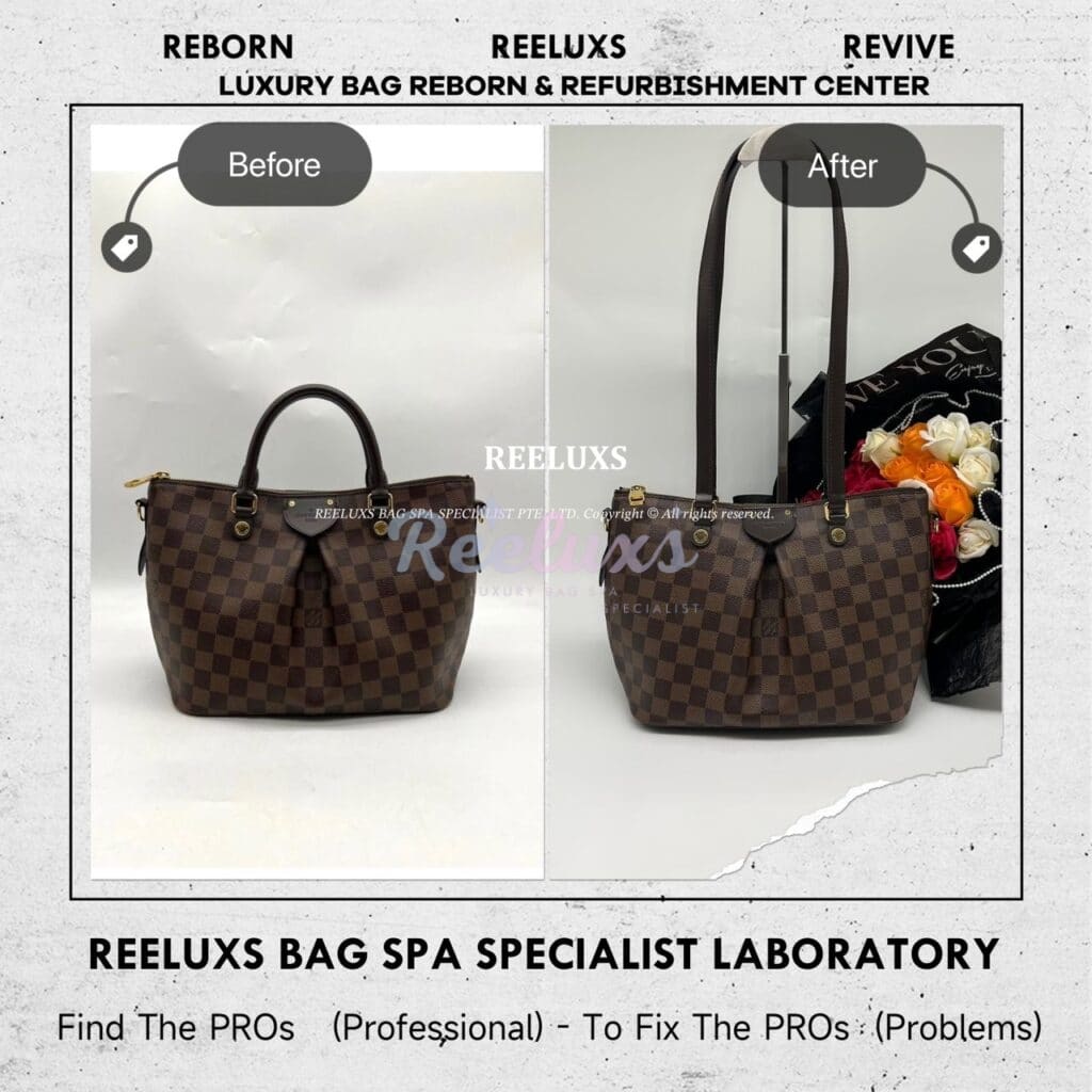 Turenne MM Damier Ebene Canvas Handbag Customised To Long Shoulder Bag — frame 1