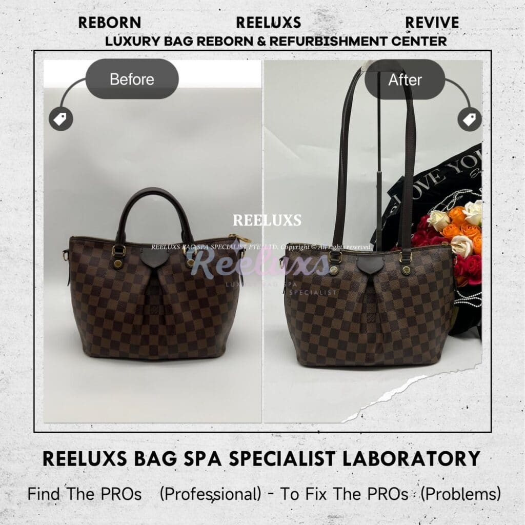 Turenne MM Damier Ebene Canvas Handbag Customised To Long Shoulder Bag — frame 5