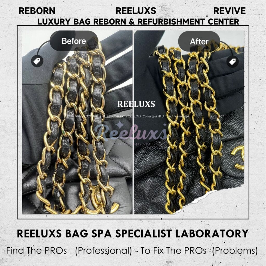 Lambskin Classic Double Flap Shoulder Bag Leather Fully Cracked Damaged Gold Hardware… — frame 8