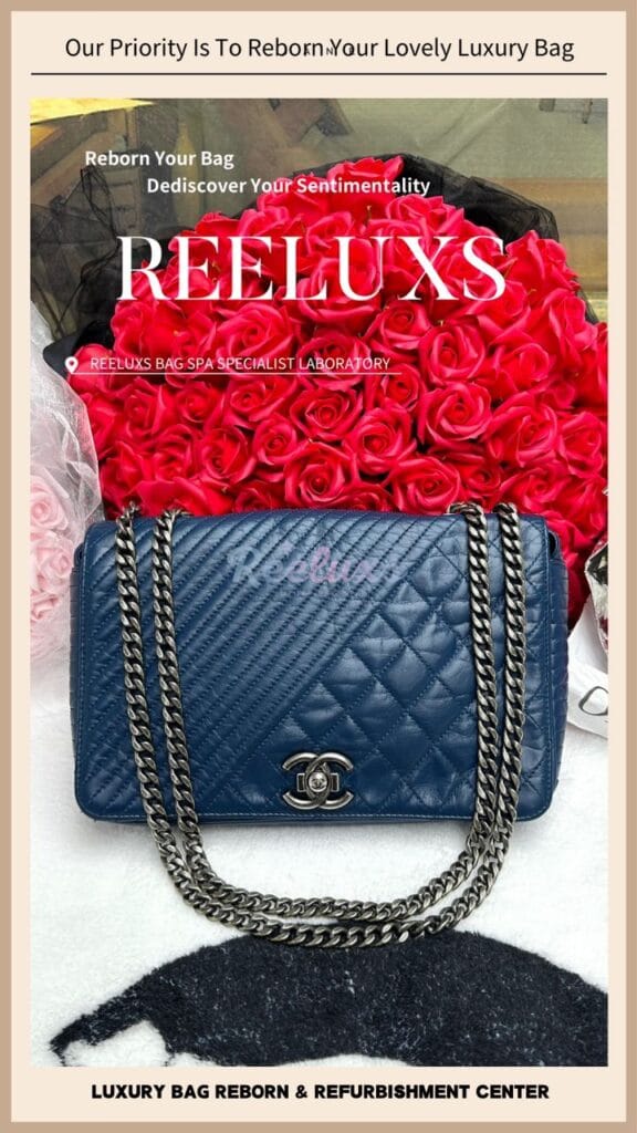 Light Navy Blue Shoulder Bag Color Faded Leather Scratches Corner Color Peel… — frame 6