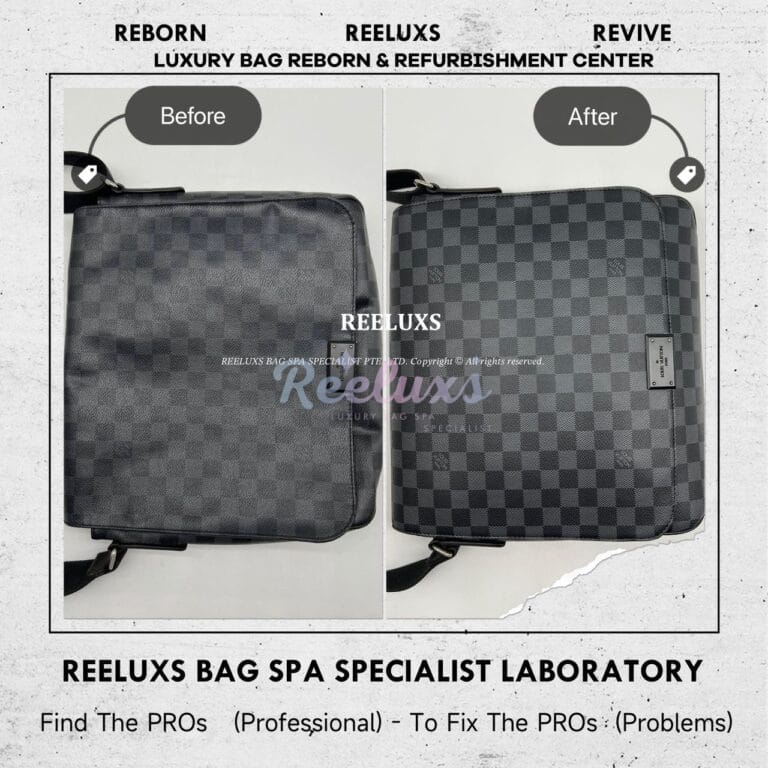 Louis Vuitton District PM Crossbody Corner Peel Off Canvas Cracked & Damaged Refurbishment