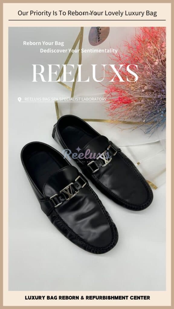 Men’s Loafers Shoes Color Faded Front Color Peel Off Back Corner Damaged — frame 10
