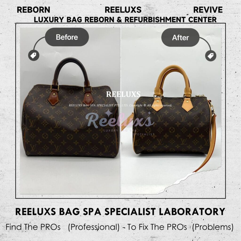 Speedy 30 Monogram Canvas Handbag Canvas Crack Vachetta Fully Stain & Scratches… — frame 1