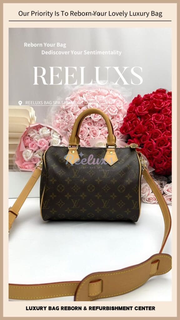Speedy 30 Monogram Canvas Handbag Canvas Crack Vachetta Fully Stain & Scratches… — frame 4